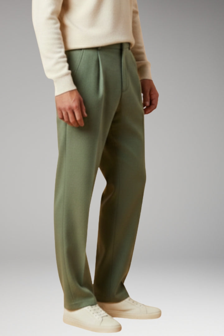 Men’s Summer Trousers with Wide-Leg and Elastic Waistband