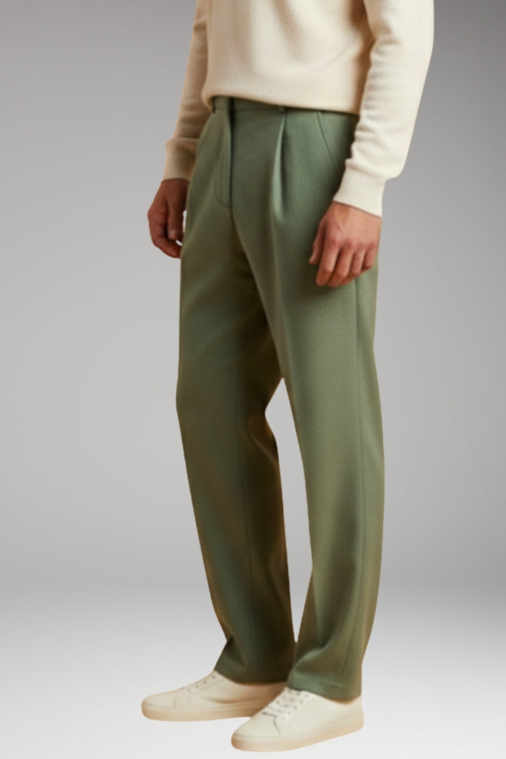 Men’s Summer Trousers with Wide-Leg and Elastic Waistband