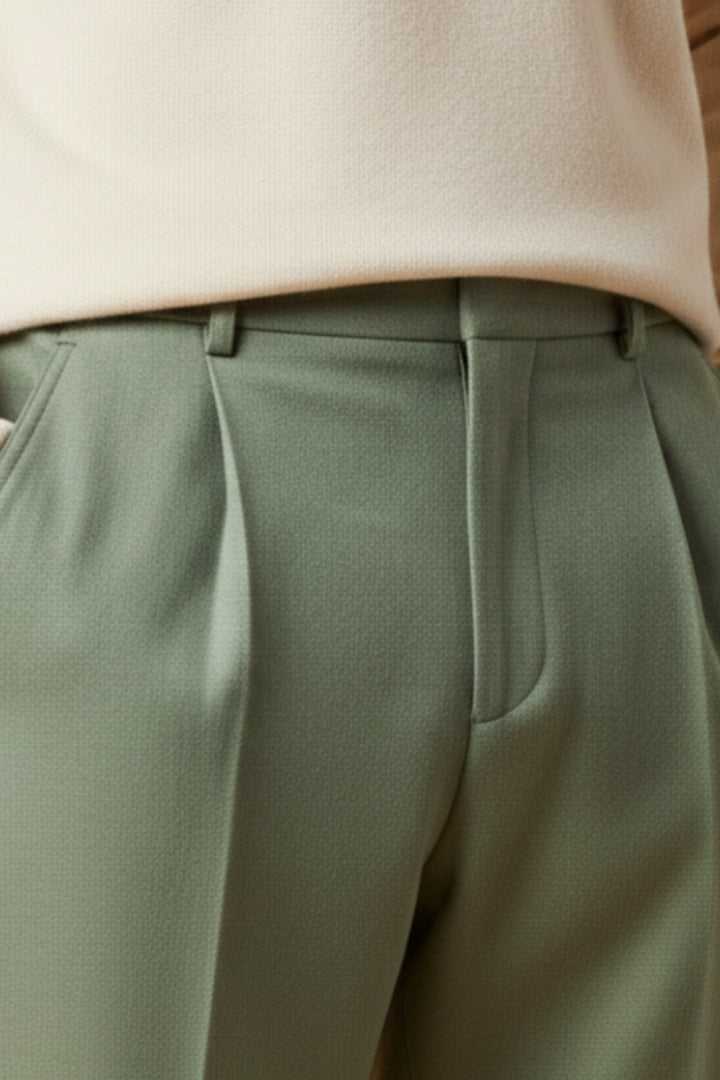 Men’s Summer Trousers with Wide-Leg and Elastic Waistband