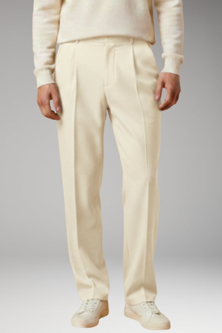 Men’s Summer Trousers with Wide-Leg and Elastic Waistband