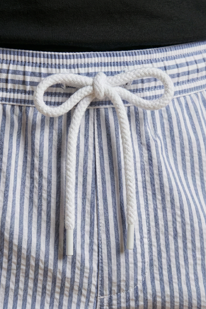 Men’s Surf Shorts with Elastic Waistband and Striped Design