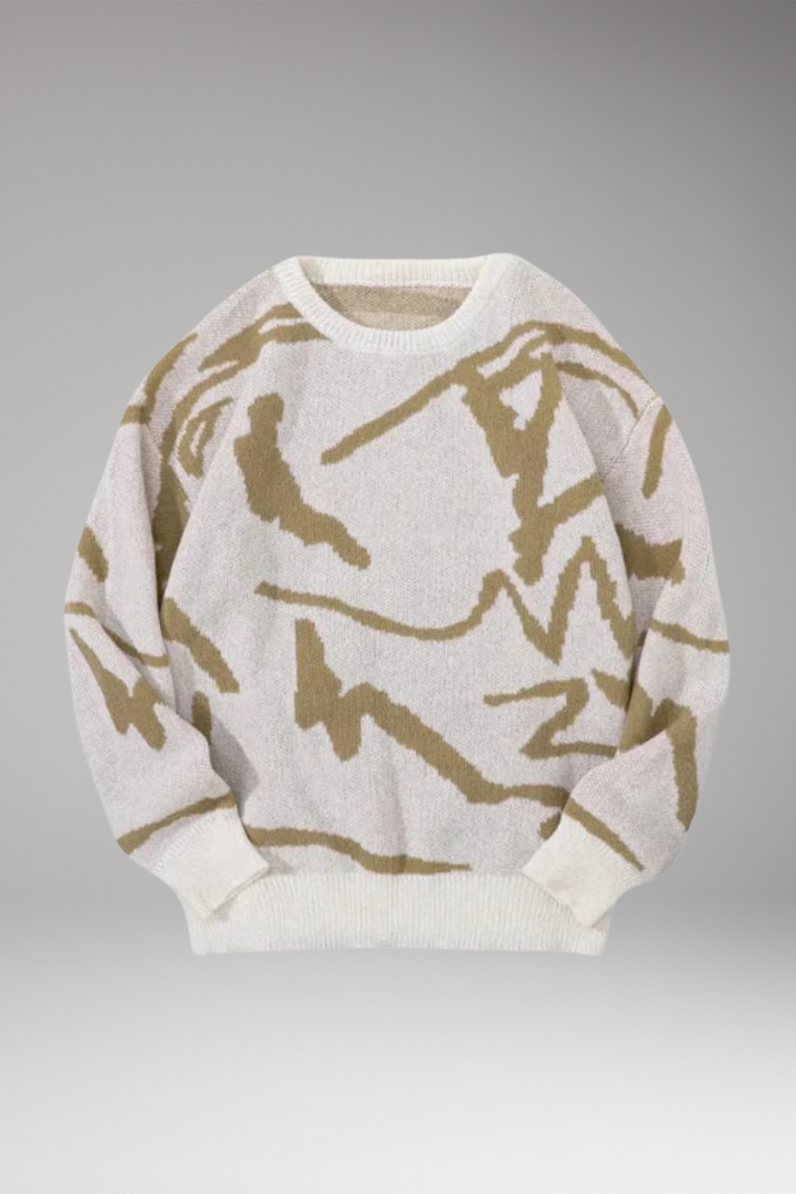 Men’s Jumper with Crew Neck and Long Sleeves