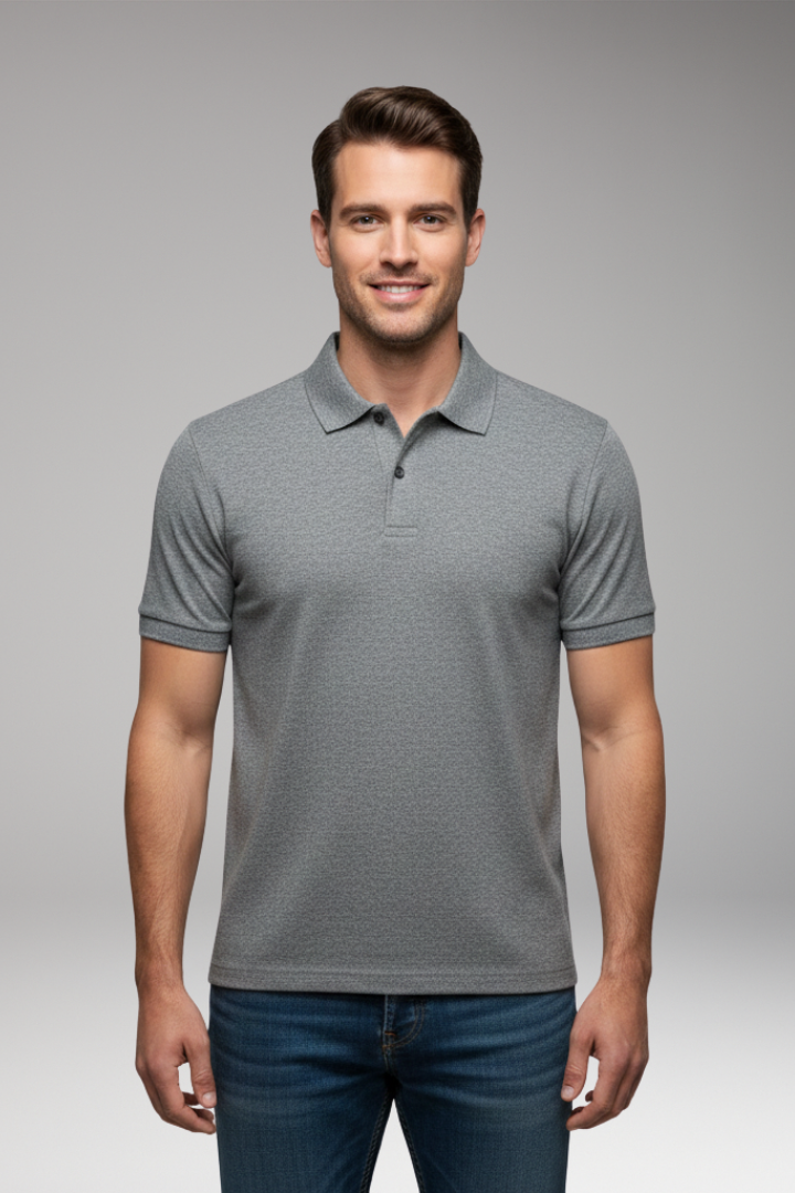 Men’s Jumper with High Neck and Ribbed Trim