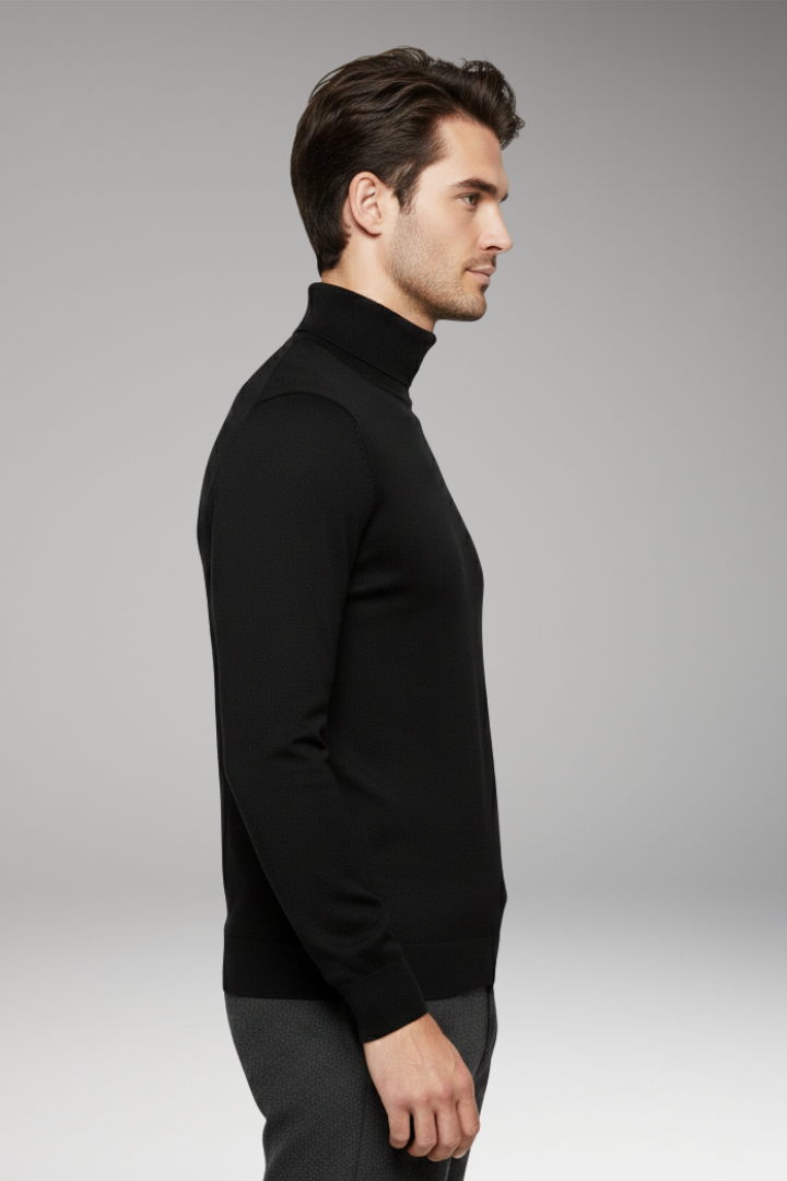 Men’s Jumper with Turtleneck and Long Sleeves