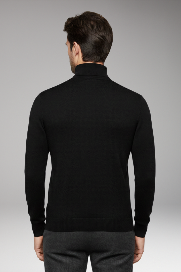 Men’s Jumper with Turtleneck and Long Sleeves