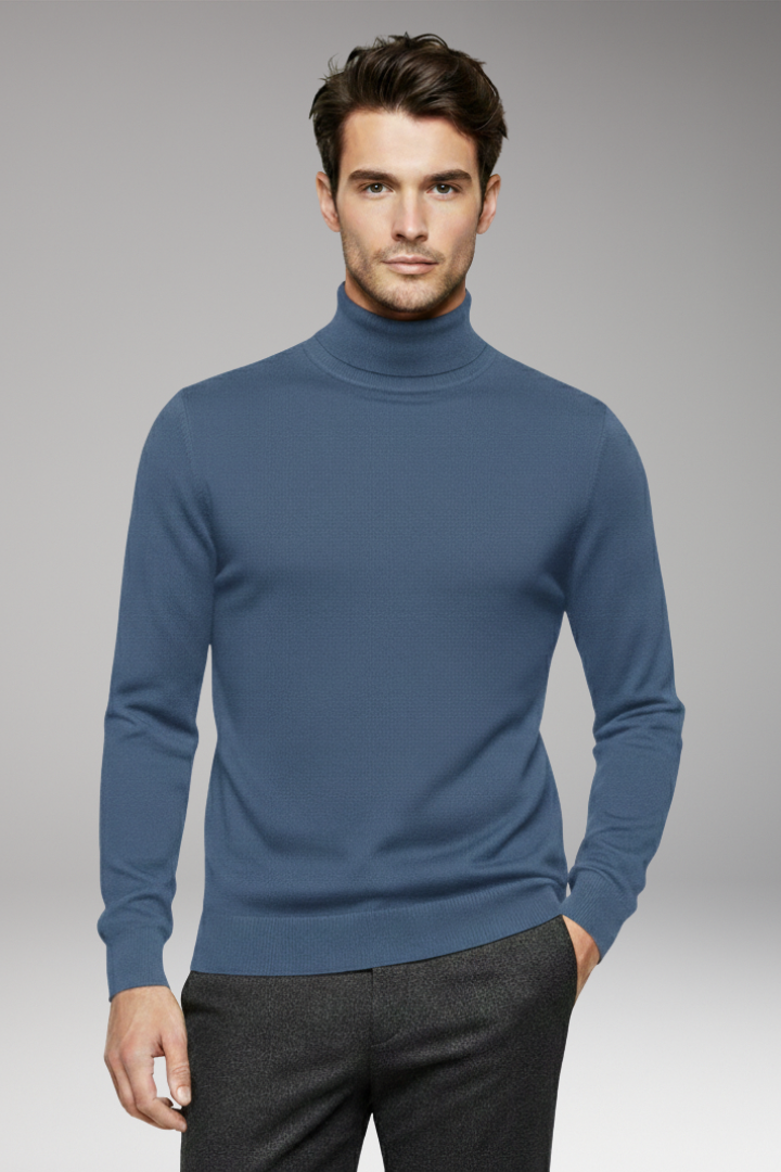 Men’s Jumper with Turtleneck and Long Sleeves