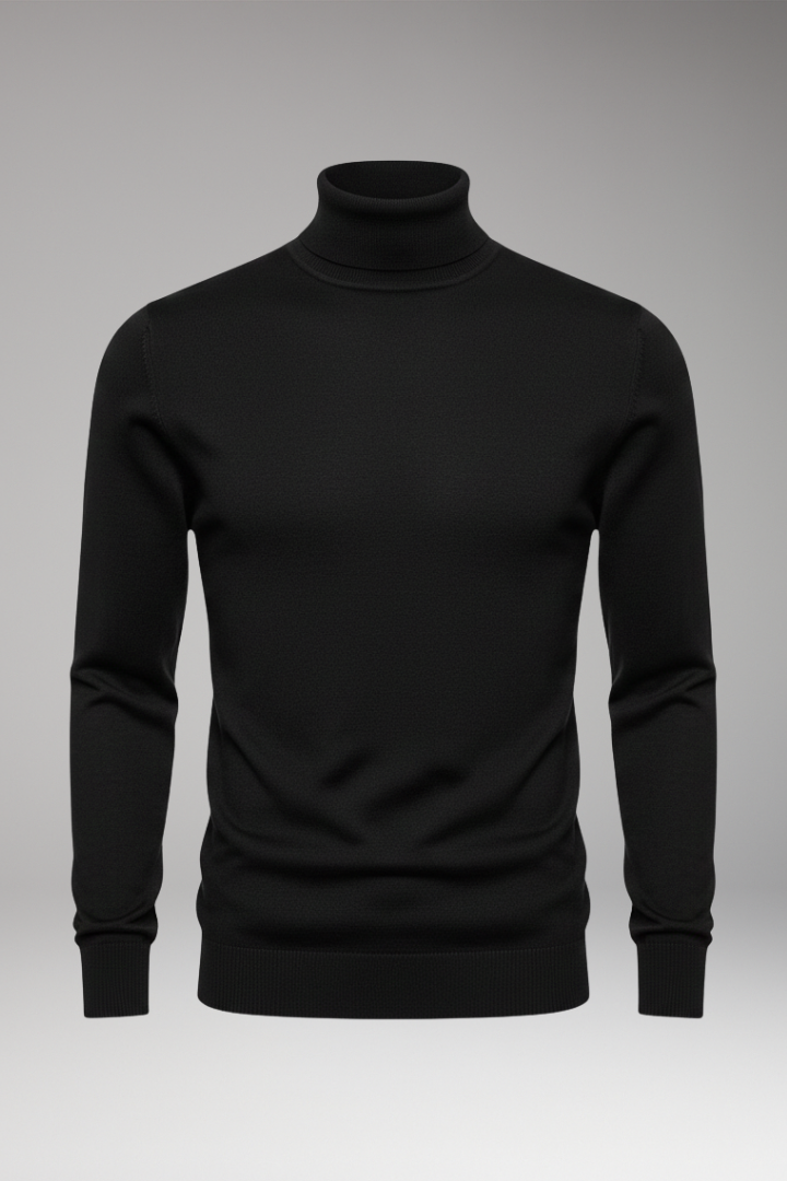 Men’s Jumper with Turtleneck and Long Sleeves