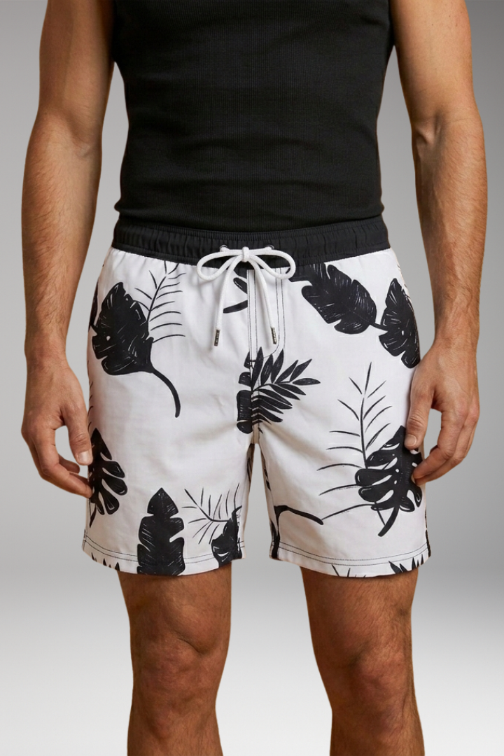 Men’s Swim Shorts with Drawstring Waistband and Side Pockets