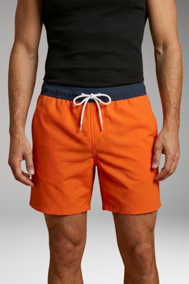 Men’s Swim Shorts with Drawstring Waistband and Side Pockets