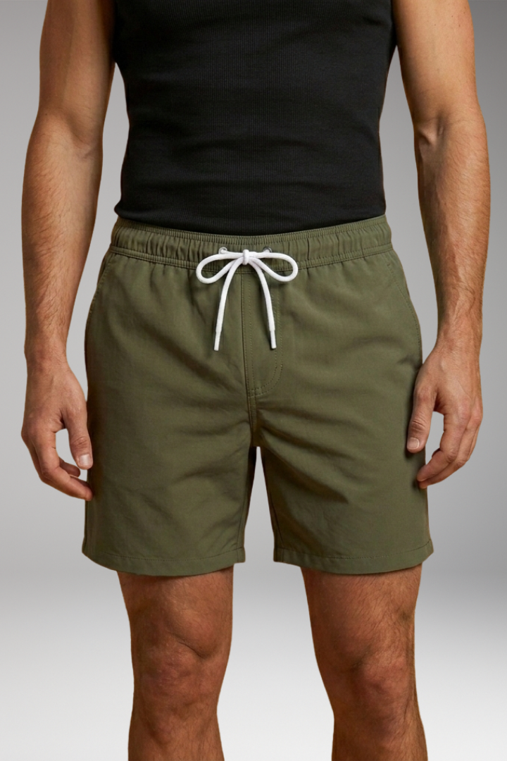 Men’s Swim Shorts with Drawstring Waistband and Side Pockets