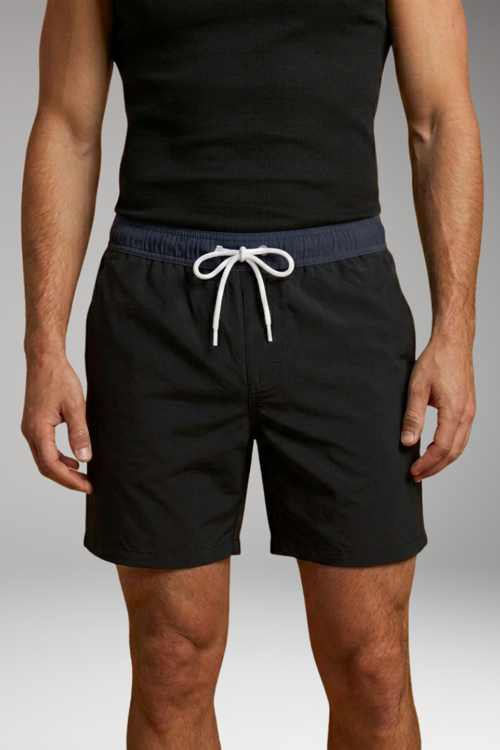 Men’s Swim Shorts with Drawstring Waistband and Side Pockets