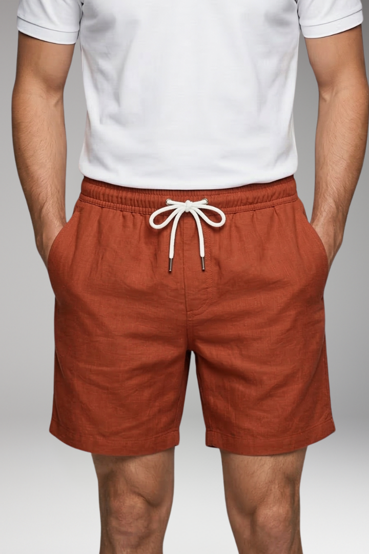 Men's Swim Shorts with Drawstring and Side Pockets
