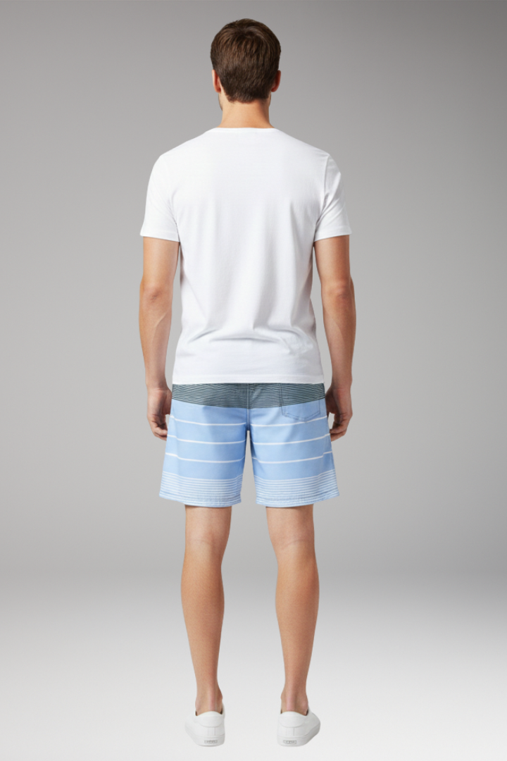 Men’s Swim Shorts with Drawstring and Striped Pattern