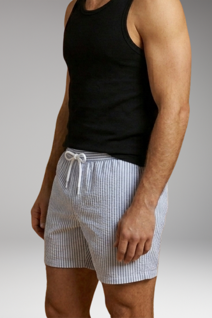 Men’s Swim Shorts with Elastic Waistband and Drawstring