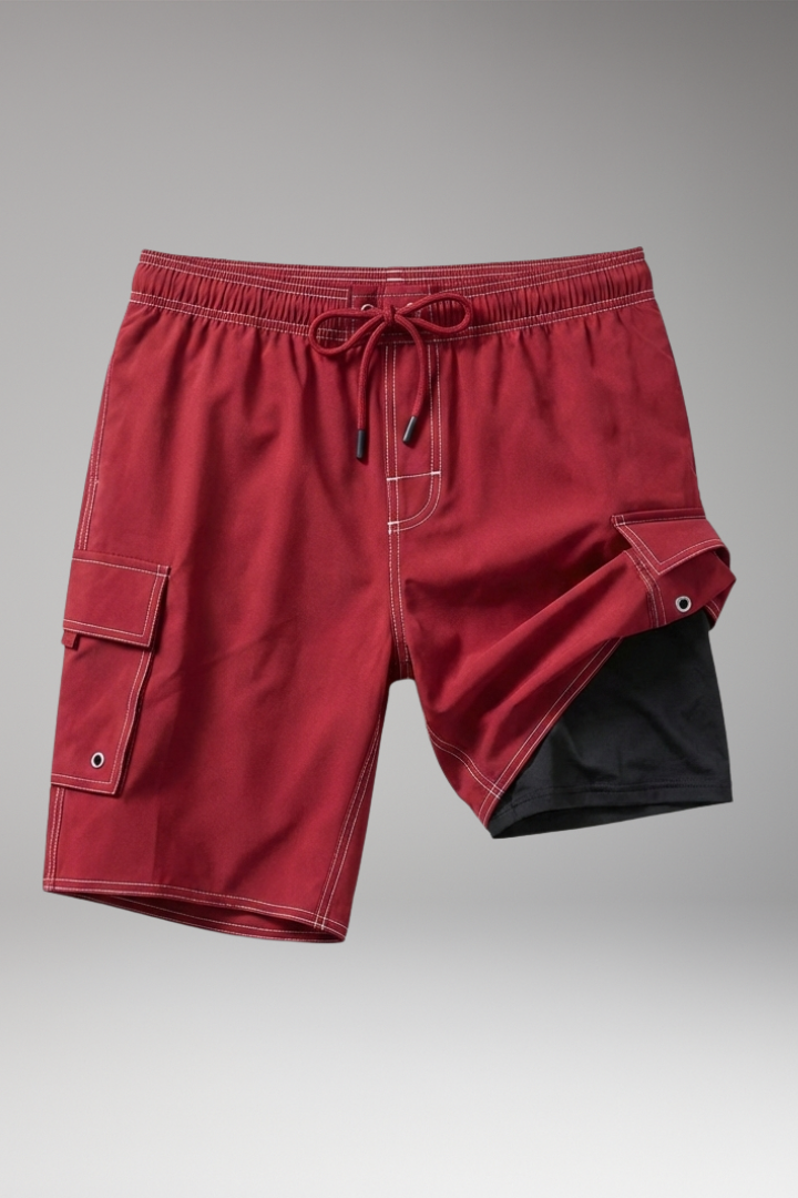 Men’s Swim Shorts with Elastic Waistband and Drawstring