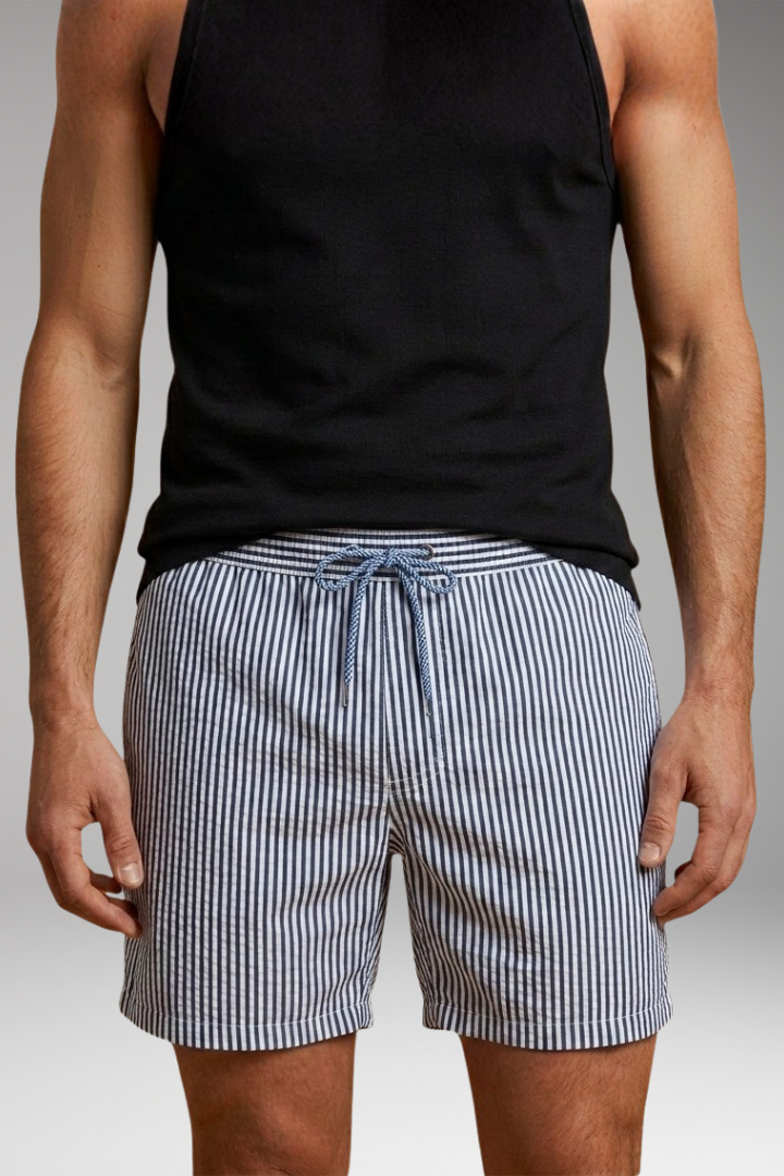 Men’s Swim Shorts with Elastic Waistband and Drawstring