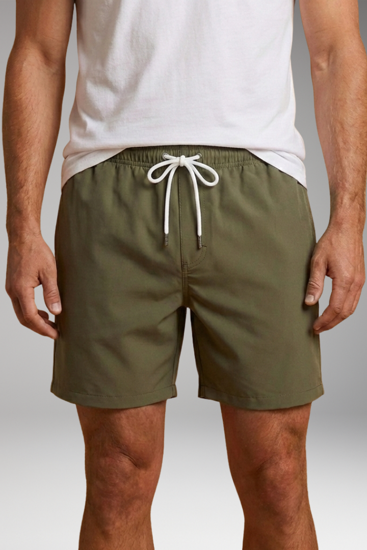 Men’s Swim Shorts with Elastic Waistband and Side Pockets