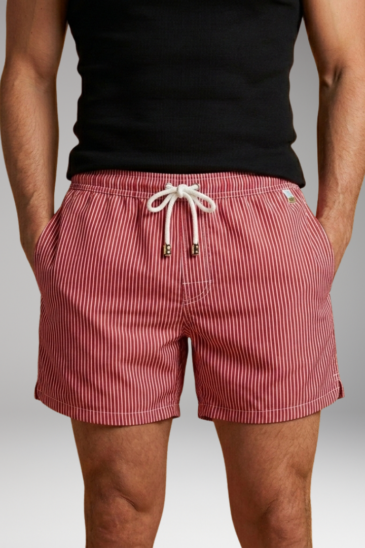 Men’s Swim Shorts with Elastic Waistband and Side Pockets