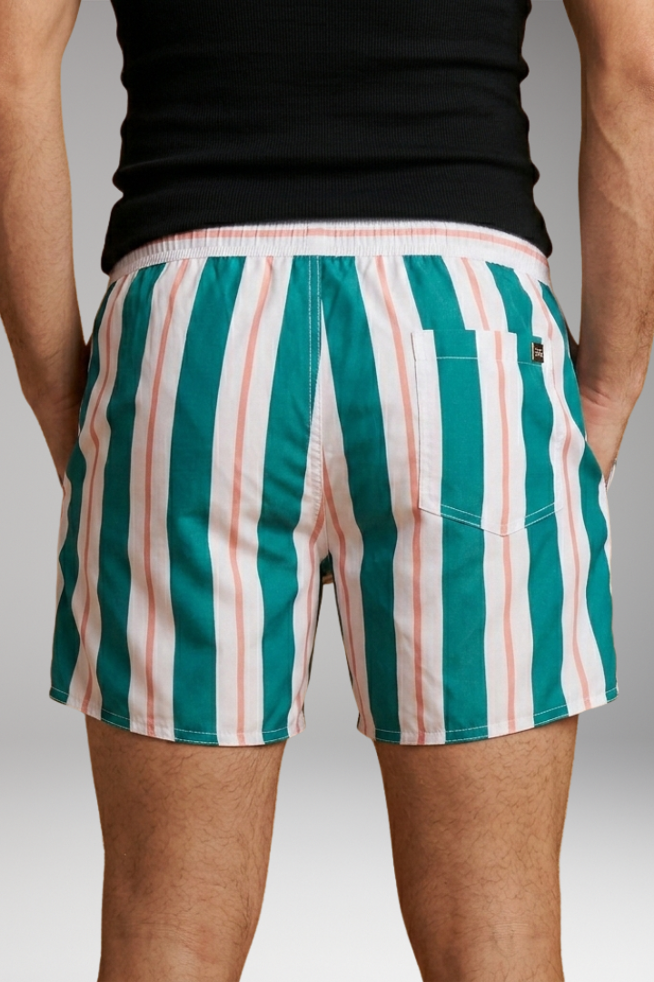 Men’s Swim Shorts with Elastic Waistband and Side Pockets