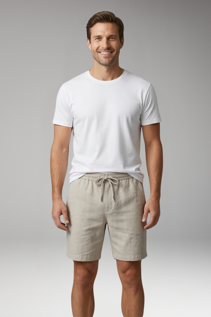 Men's Swim Shorts with Side Pockets and Drawstring