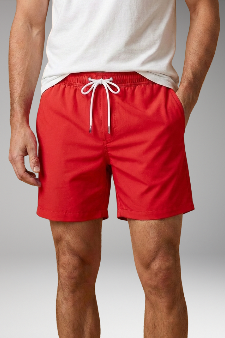 Men's Swim Shorts with Side Pockets for Swimming and Beach Activities