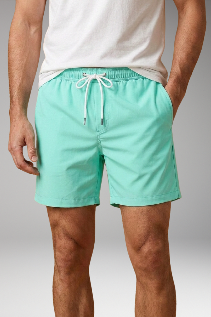 Men's Swim Shorts with Side Pockets for Swimming and Beach Activities