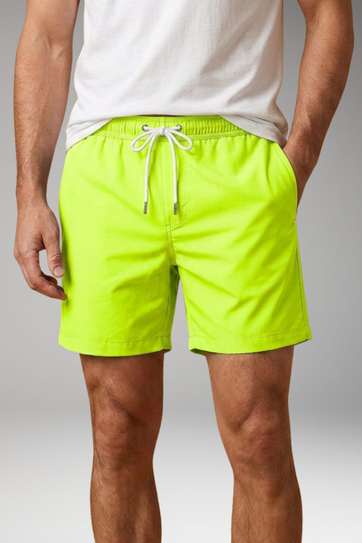 Men's Swim Shorts with Side Pockets for Swimming and Beach Activities