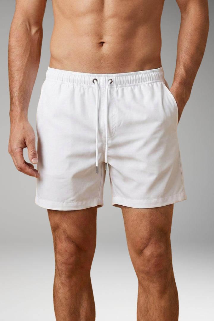 Men's Swim Shorts with Side Pockets for Swimming and Beach Activities