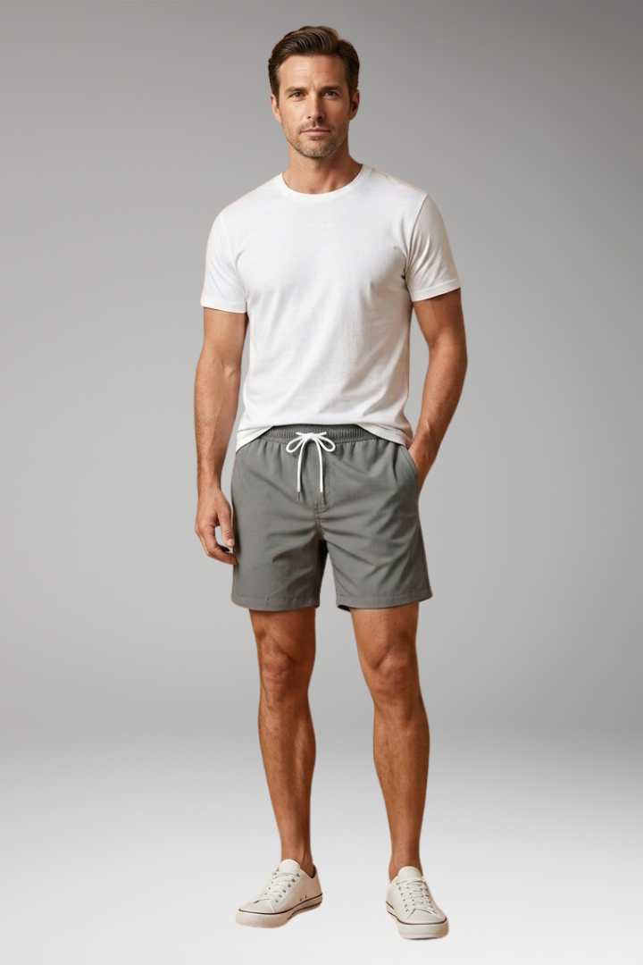 Men's Swim Shorts with Side Pockets for Swimming and Beach Activities