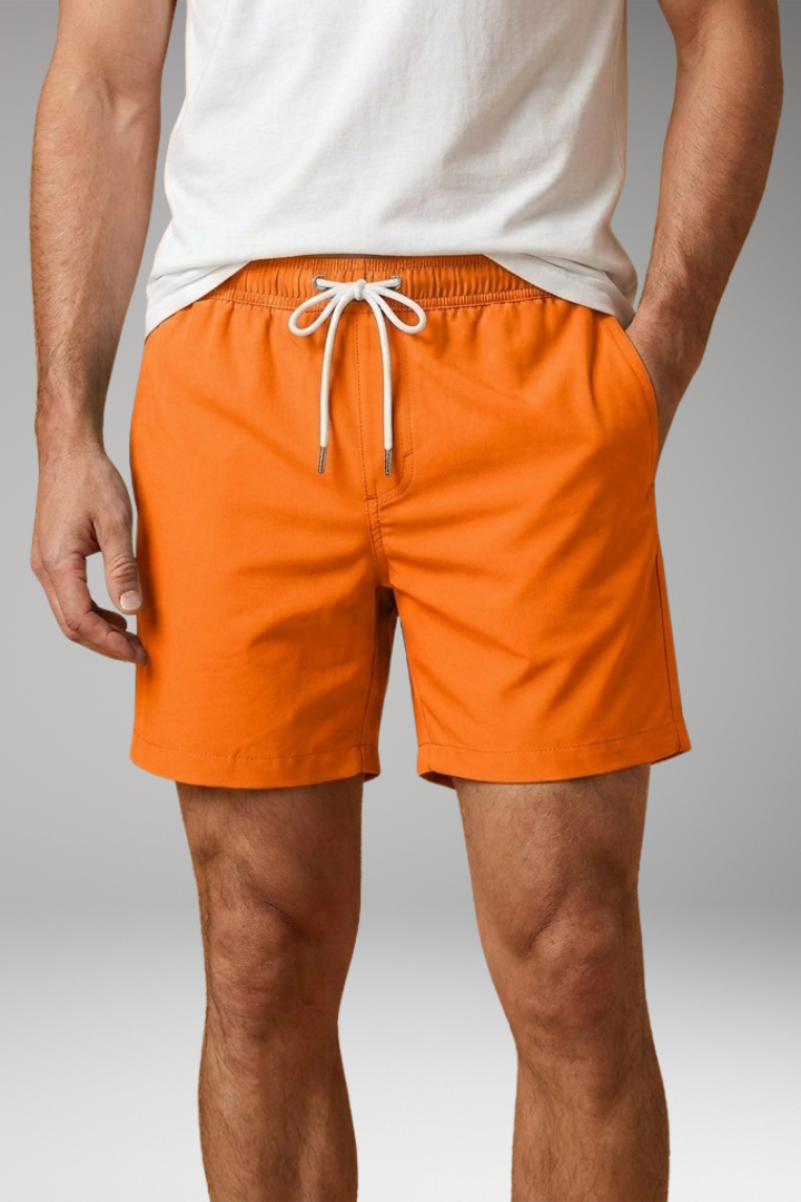 Men's Swim Shorts with Side Pockets for Swimming and Beach Activities