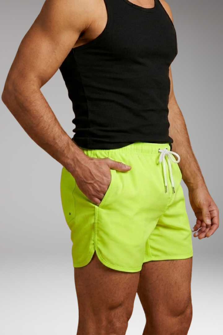 Men’s Swim Trunks with Modern Design and Elastic Waistband