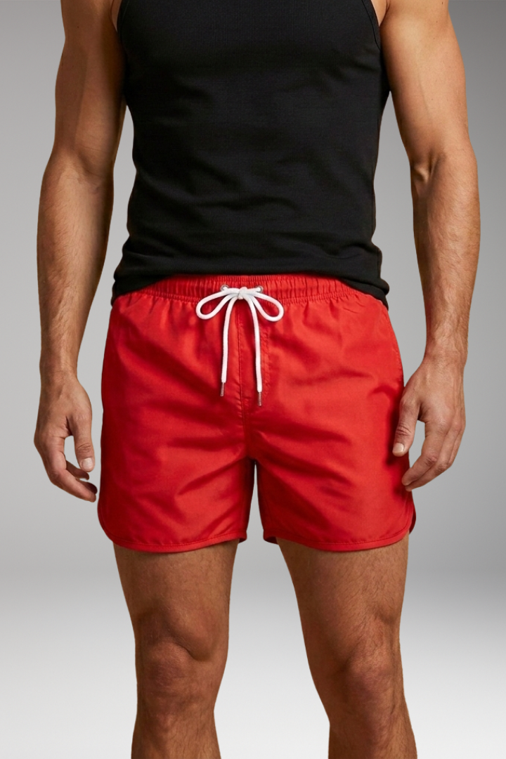 Men’s Swim Trunks with Modern Design and Elastic Waistband