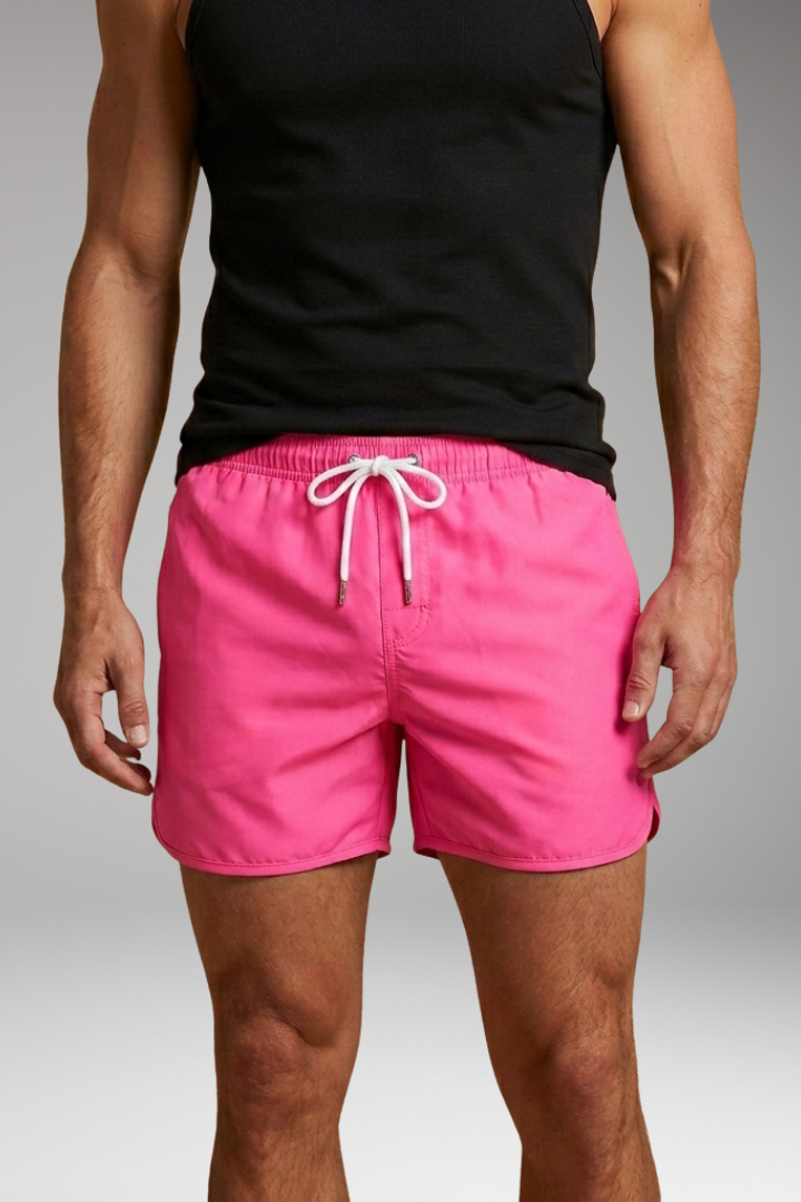 Men’s Swim Trunks with Modern Design and Elastic Waistband
