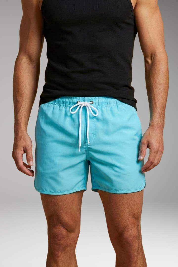 Men’s Swim Trunks with Modern Design and Elastic Waistband