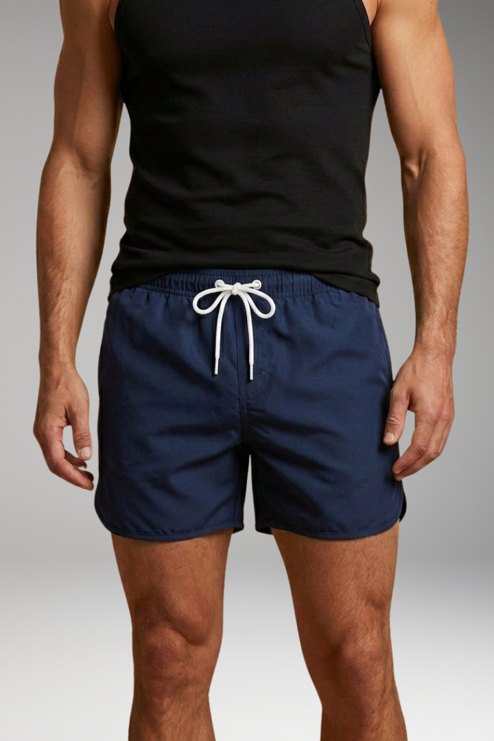 Men’s Swim Trunks with Modern Design and Elastic Waistband