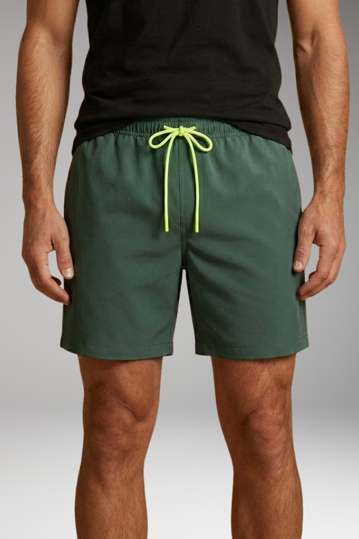 Men’s Swim Trunks with Quick-Drying Fabric and Elastic Waistband