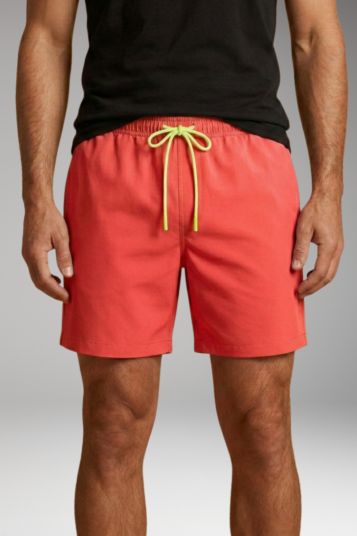 Men’s Swim Trunks with Quick-Drying Fabric and Elastic Waistband