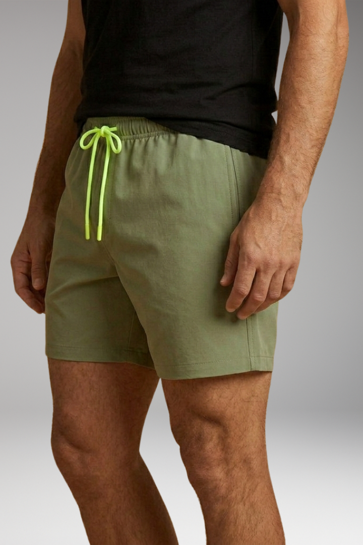 Men’s Swim Trunks with Quick-Drying Fabric and Elastic Waistband