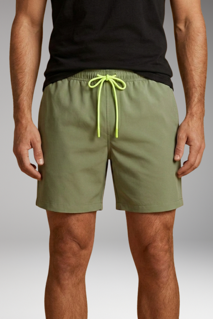Men’s Swim Trunks with Quick-Drying Fabric and Elastic Waistband