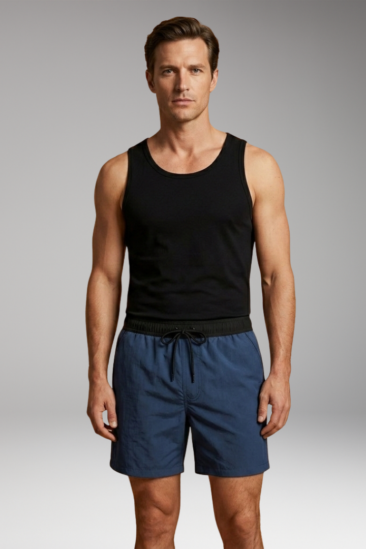 Men’s Swim Trunks with Sleek Design and Elastic Waistband
