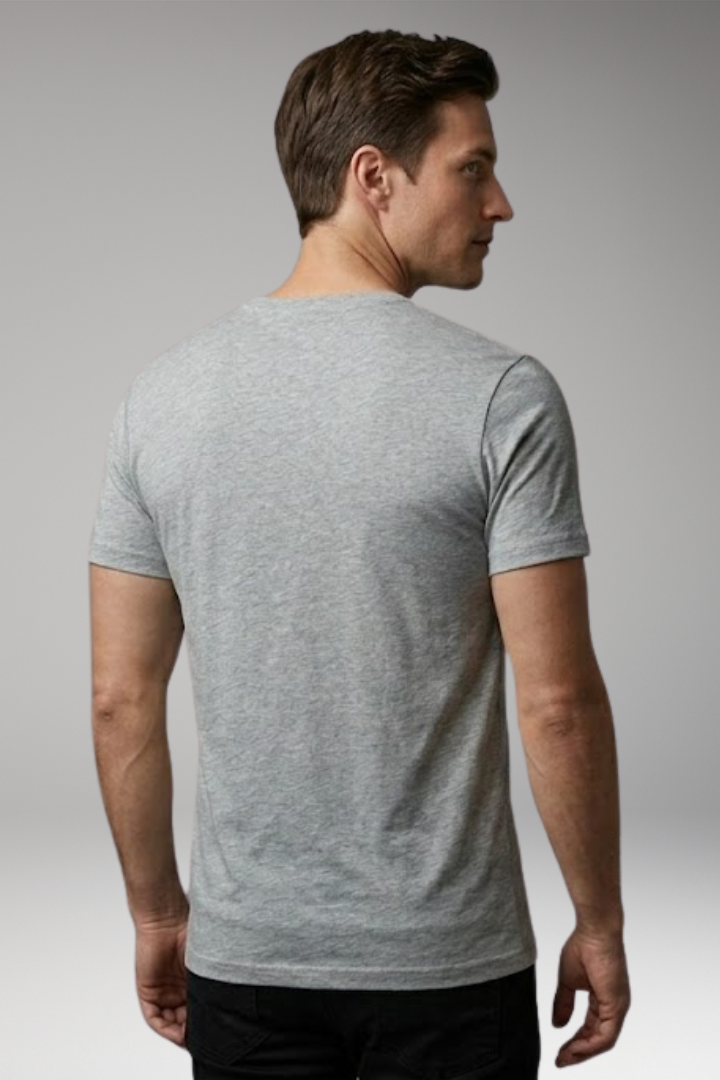 Men’s T-Shirt with Crew Neck and Close-Fit Cut