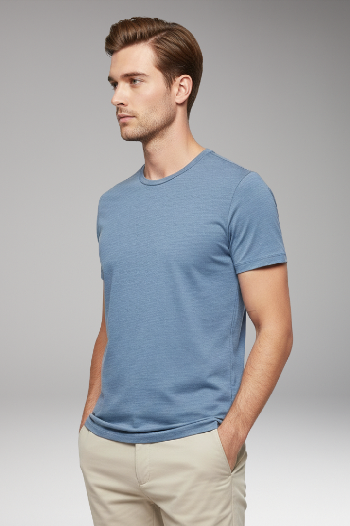 Men’s T-Shirt with Crew Neck and Short Sleeves