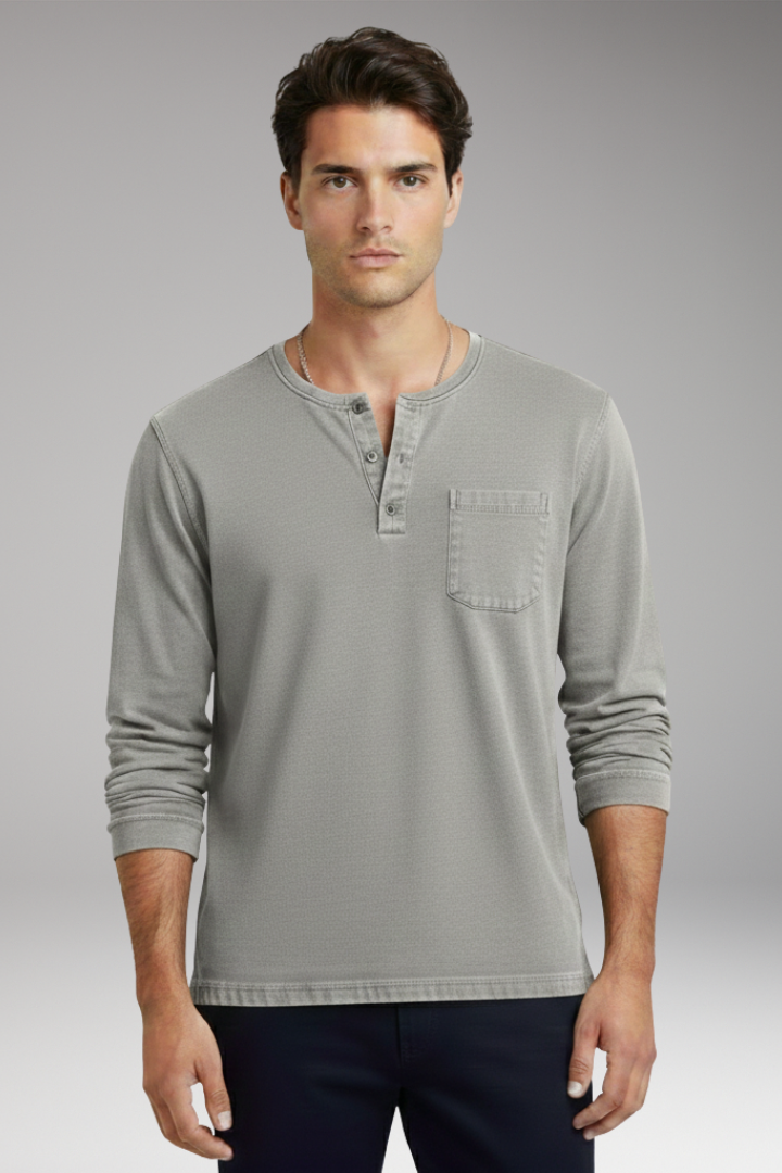 Men’s T-Shirt with Round Neck and Chest Pocket