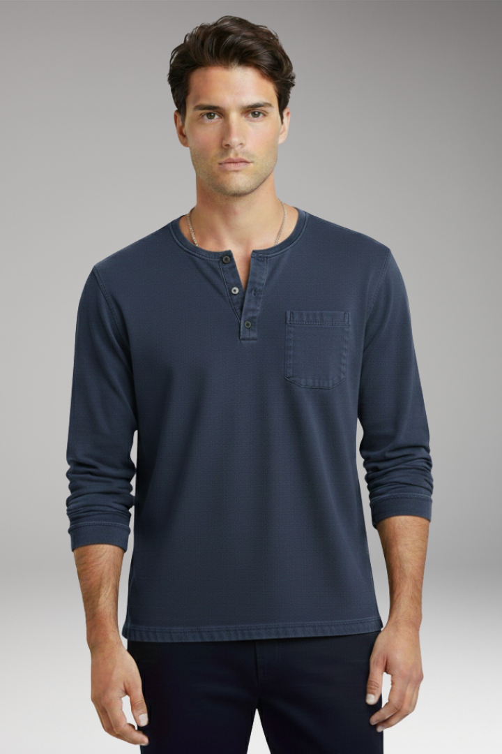 Men’s T-Shirt with Round Neck and Chest Pocket