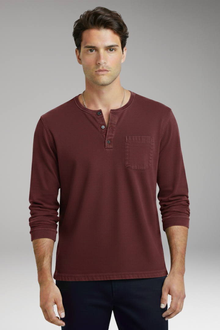 Men’s T-Shirt with Round Neck and Chest Pocket