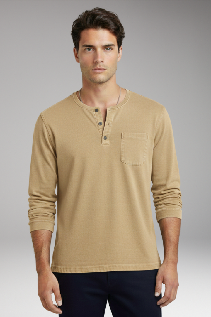 Men’s T-Shirt with Round Neck and Chest Pocket
