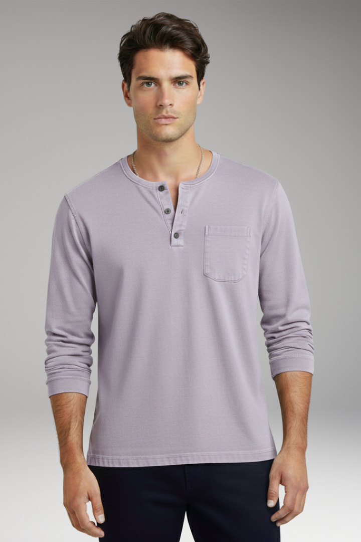 Men’s T-Shirt with Round Neck and Chest Pocket