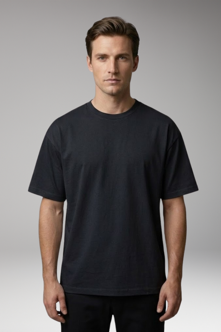 Men’s T-Shirt with Round Neck and Relaxed Fit