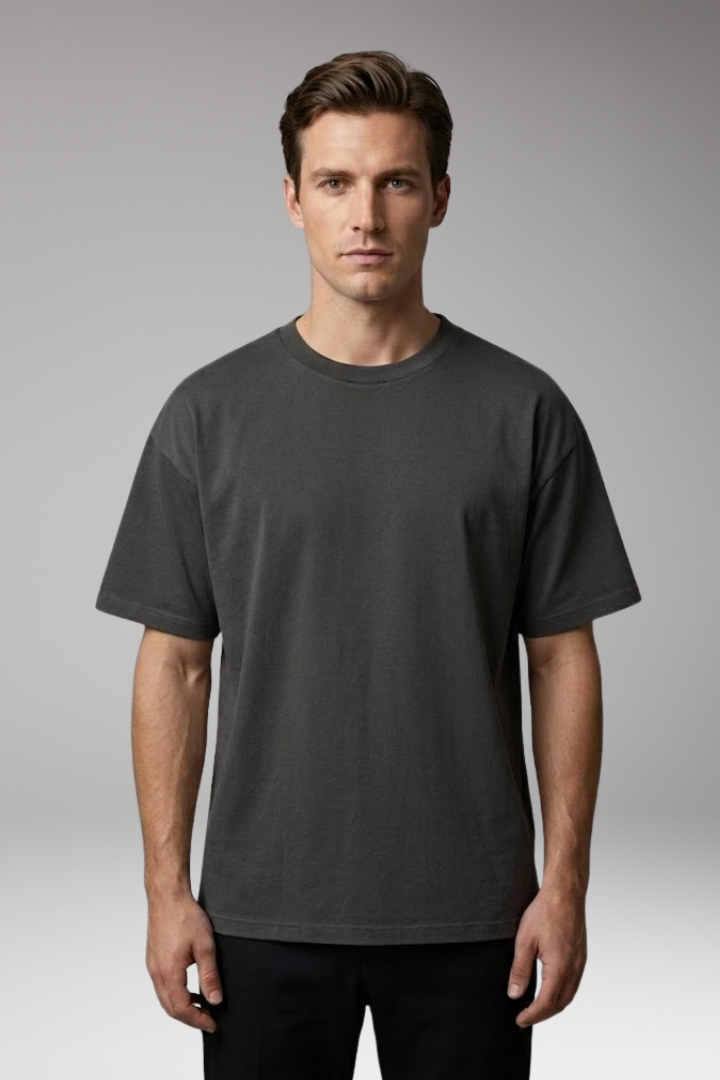 Men’s T-Shirt with Round Neck and Relaxed Fit