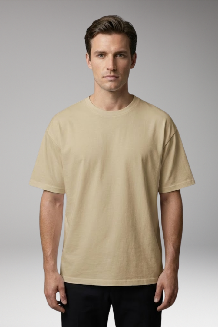 Men’s T-Shirt with Round Neck and Relaxed Fit